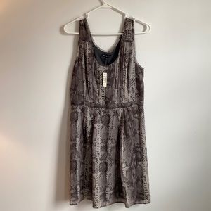 Snakeskin Chiffon Dress Broadway and Broome for Madewell